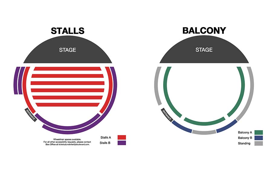 Drag Queens vs Zombies seating plan